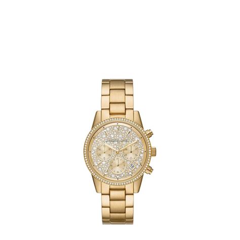 horloge michael kors goudkleurig 37mm gliter wijzer|Ritz Pavé Gold.